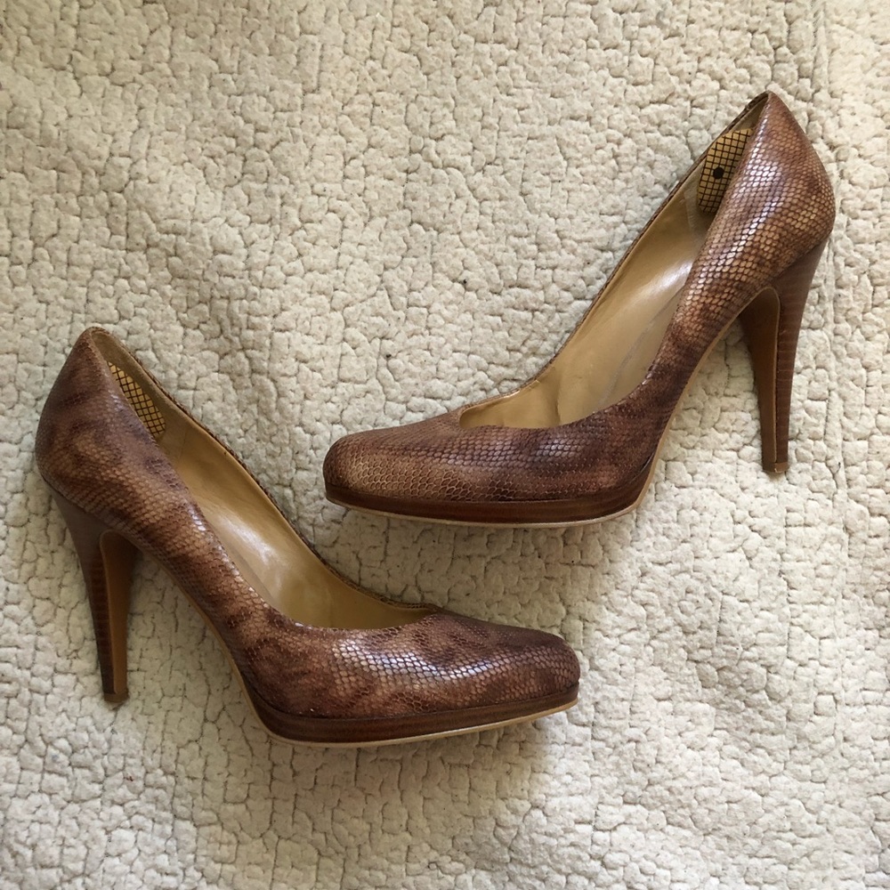 Leopard Print Snakeskin Heels